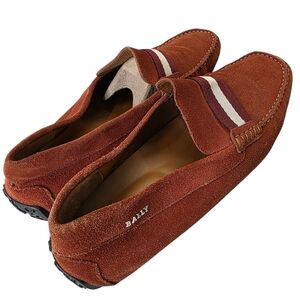 Bally Men's Terracota  Suede Loafers